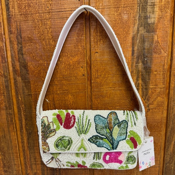 Made In India Handbags - Viral Made In India Beaded Vegetable Shoulder Bag